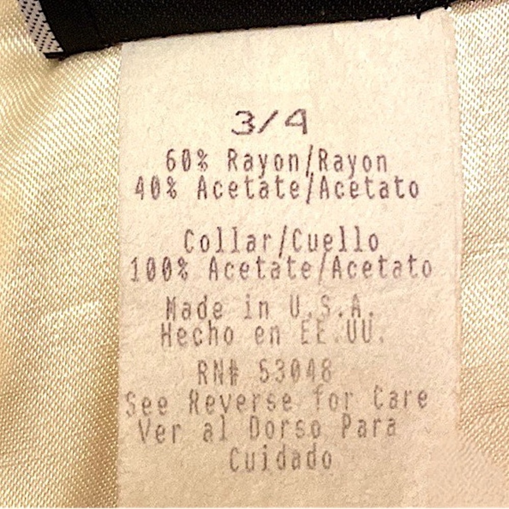 Breakin’ Loose Vintage Gold Cream Striped Satin Collar Short Sleeve Dress SZ 3/4 - Picture 12 of 14